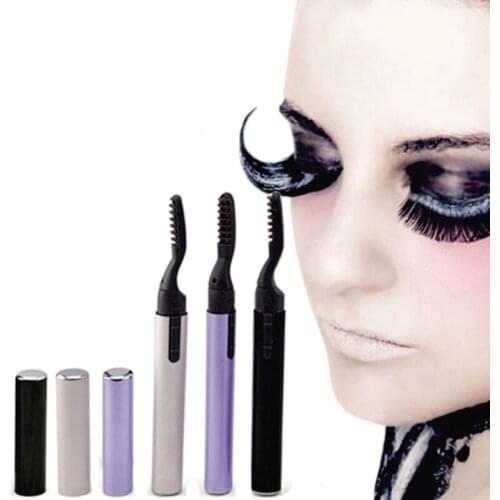 Portable Electric Perm Heated Eyelash Curler Long Lasting Eye lash Curler Makeup Cosmetic Curling Kit Eyelash Tweezers
