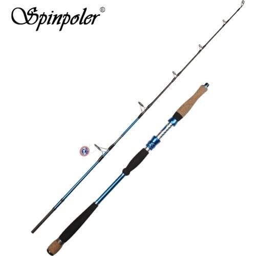 Spinpoler 1.65m Jigging Fishing Rod Power 15KG 33LBS Ocean Rod Carbon Boat Fishing Rod With Fuji Guides Cork EVA Split-grips