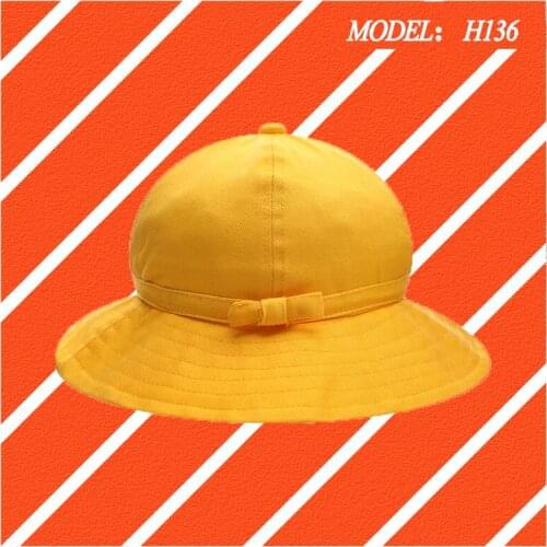 Butterfly anti-droplets small balls small yellow hat kindergarten pupils fisherman hat children childrens clothing H136
