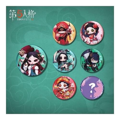 Game Chinatown Series Identity V Badge Cosplay Cartoon Button Brooch Pin Emblem Clothings Backpacks Itabag Decor Xmas Gifts