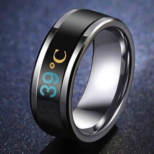 Titanium Steel Mood Emotion Feeling Intelligent Temperature Sensitive Rings for Women Temperature Ring Men Waterproof Jewelry