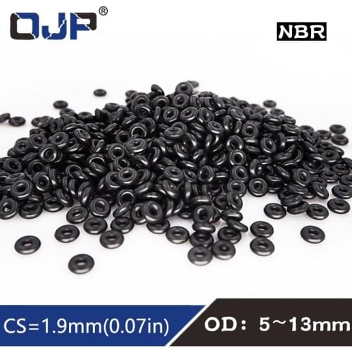50PC/lot Rubber Ring NBR Sealing O Ring CS1.9mm OD5/5.5/6/6.5/7/8/8.5/9/10/10.5/11/11.5/12/13mm O-Ring Seal Gasket Oil Washer