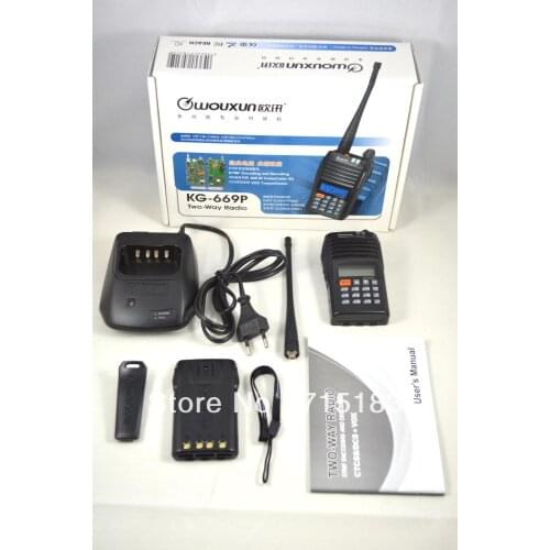 WOUXUN two way radio VHF 136-174MHz 128 CH 5W WOUXUN KG-669P Portable FM walkie talkie