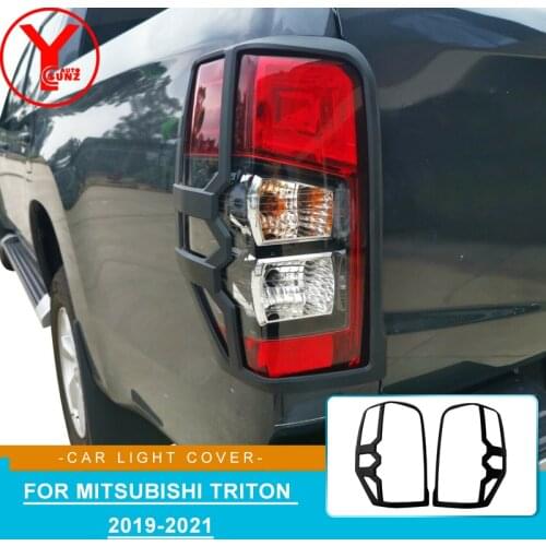 Rear Lamp Cover For MITSUBISHI triton L200 2019 2020 2021 Tail Light Trim Overlay ABS Chrome Rear Frame Cover Accessories YCSUNZ