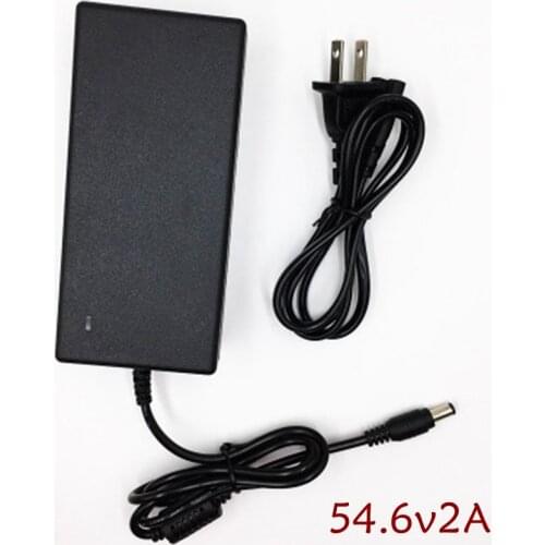 54.6V 2A Lithium Ebike battery Charger 48V 13S li-ion Battery charger DC Socket/connector