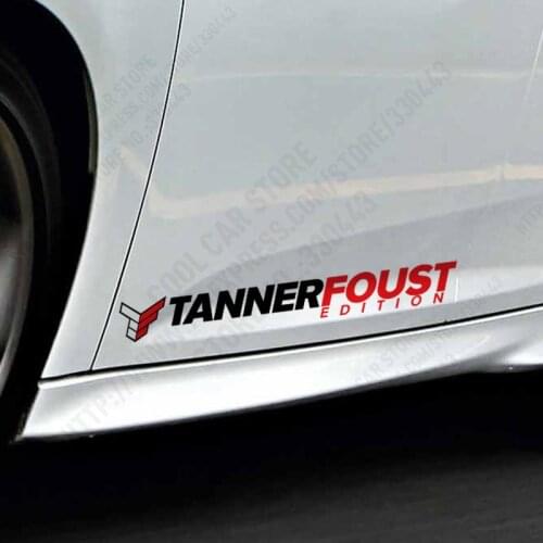 1 Pair TANNER FOUST EDITION Car Stickers Door sticker For FORD FOCUS 2 focus 3 Mondeo Fiesta Kuga MK2 MK3 and so on
