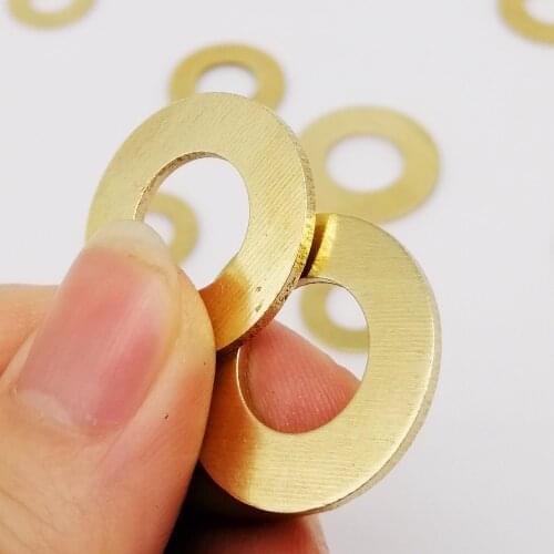 10/50pcs GB97 DIN125 M2 M2.5 M3 M4 M5 M6 M8 M10 M12 Solid Brass Copper Flat Washer Plain Gasket Pad Ring