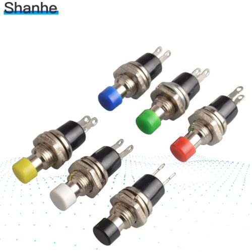 10pcs 7mm Momentary Push button Switch Press the reset switch Momentary On Off Push Button Micro Switch Normally Open NO