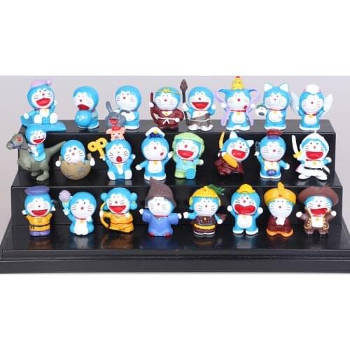 2016 NEW hot 3CM Doraemon Toys 24 Pcs/Set Best action figure toys Cool Christmas gift doll