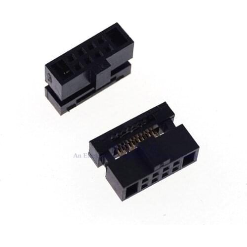 5 Pcs 0.050" 1.27mm 8 Pin dual Row IDC Connector 2x4 P 8 position Rectangular Female Socket Receptacle Ribbon Cable