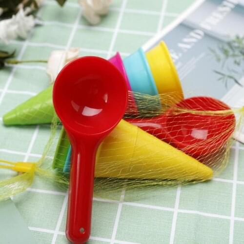 5 Pcs/lot Cute Ice Cream Cone Scoop Sets Beach Toys Sand Toy for Kids Children Educational Montessori Summer Play Set Game Gift