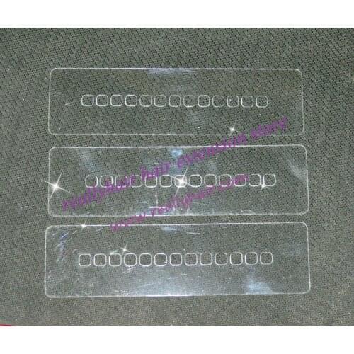 50pcs Rectangle hair shield disc(13hole)/Plastic heat fusion protector shield template for I tip hair extension