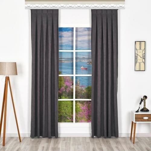 Beshome Collection Diamond Single Wing Curtain Straight Seam
