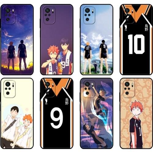 Black tpu Case For Xiaomi Redmi 9T Case Redmi Note 9T Note 10 Pro Case Haikyuu Hinata attacks Anime Manga Volleyball Uniform