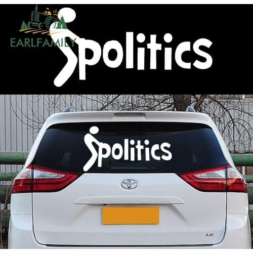 EARLFAMILY Political Aversion Away From Officialdom Stickman Art Car Stickers for Truck RV SUV Door Side Vinyl Decal 9 Colors