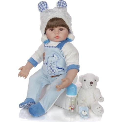 Big baby reborn toddler doll silicone vinyl limbs 24"60cm infant boy girl bebe reborn bonecas children gift toy dolls