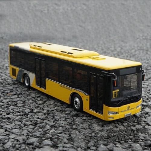 Diecast 1:42 Xiamen River Bus Model Alloy Simulation Car Metal Souvenir Static Ornaments Collection Vehicle Toys Display Gifts
