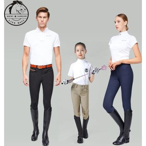 Cavassion microfiber bionic leather half-chaps for adult and child horse riding half-chaps women and man