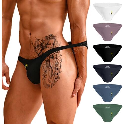 ADANNU Soft Material Mens Underwear Invisible Wrapping Independent Codpiece Anti Pinch Printed Non Sensitive Label Males Shorts