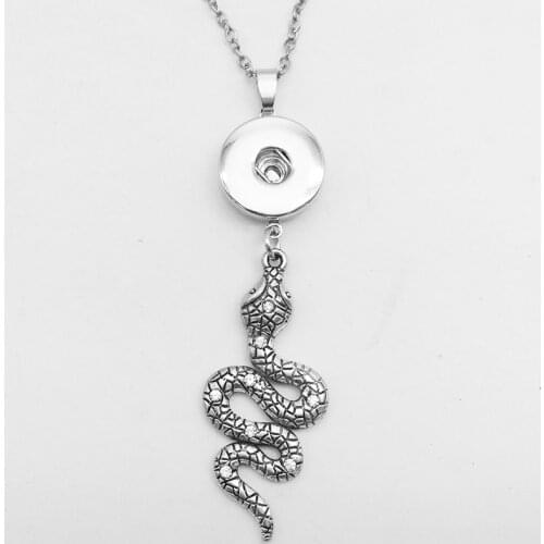 New snake snap button jewelry necklace EA3553 (fit 18mm 20mm snaps)