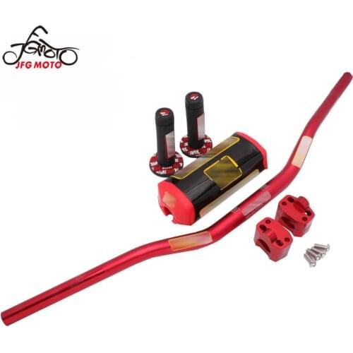 Handlebar Grips Pads Taper Pack Fat Bar 28mm 1-1/8" Dirt Pit Bike Motocross Motorcycle Steering Wheel 810mm length aluminum