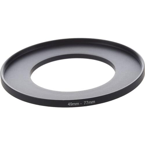Camera Lens Filter Step Up Ring 49mm-77mm Adapter Black