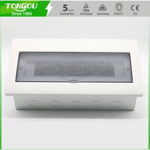 High quality flush mounting 13 - 16 ways distribution box metal base and Plastic surface