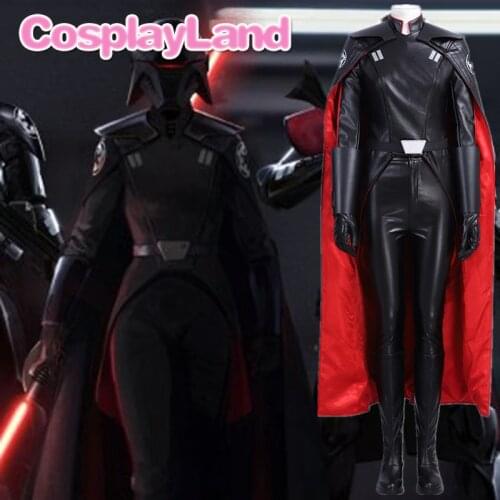 StarWars Jedi Fallen The Second Sister Cosplay Costume Carnival Halloween Adult Women Officer Outfit The last Jedi Suit Cloak