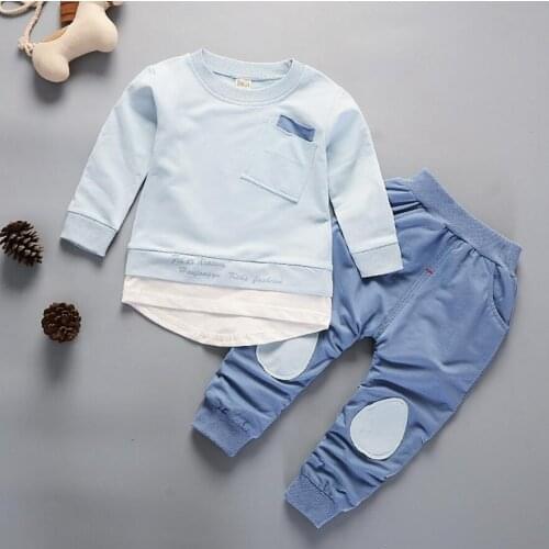 ZWF200 New 2-10T Boys&Girls Sets Spring Autumn Baby Kids Sets Cotton Sport Boy Tracksuits Kids Suits Long Sleeve T Shirt+Pants