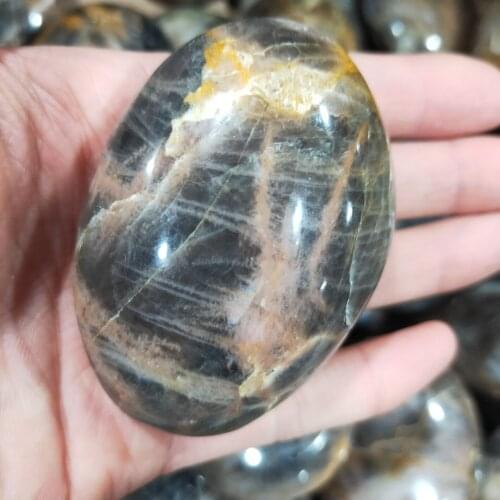 1pcs Hot Sell Moonlight Ash Palm Ornaments Healing Crystal Stone Minerale Gemstone For Home Decor