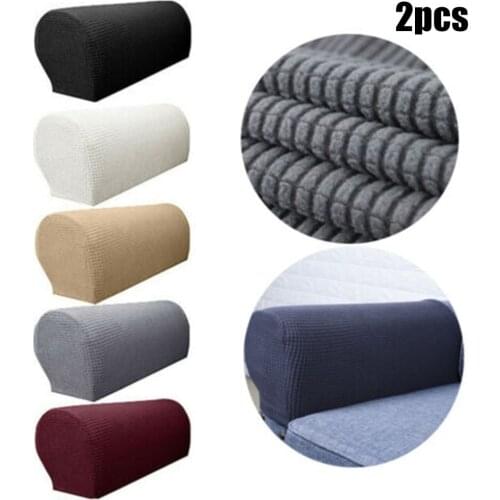 1PC Armrest Covers Stretch Set Chair Sofa Arm Protectors Armchair Covers Solid Couch Stretchy Cover Removable Wholease For Home