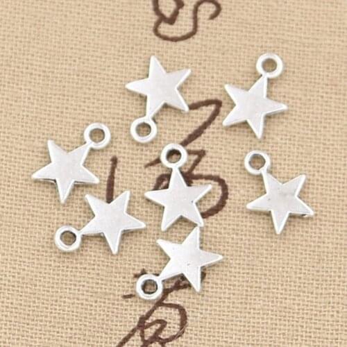 15Pcs Cute Delicate Little Stars Fashion Charms Silver Color Tone Pendant Findings Fit DIY Accessories Handmade Jewelry Makeing