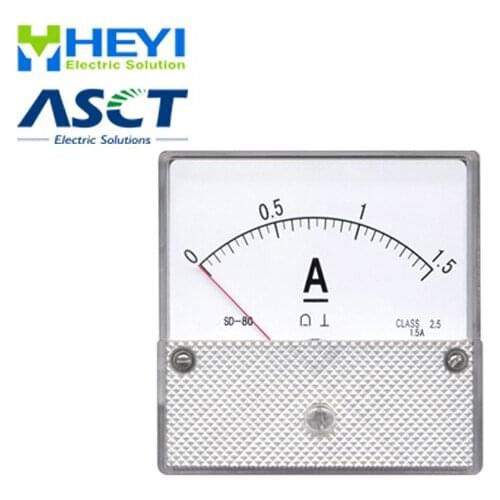 80*80mm current meter analog panel meter Moving Iron Instruments AC ampere meter