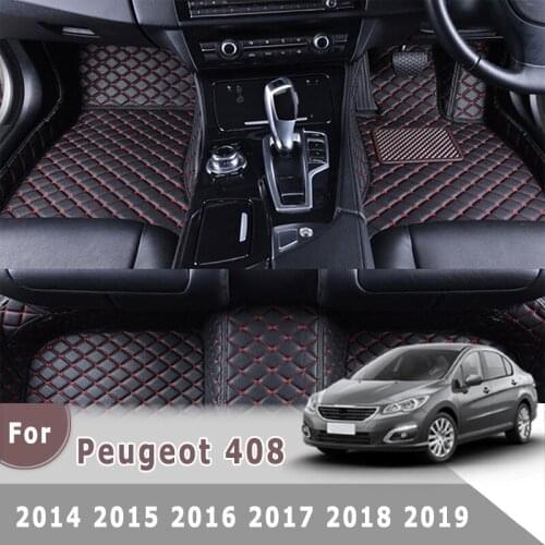 Auto Carpets Accessories Dash Rugs Right Hand Drive Car Floor Mats For Peugeot 408 2014 2015 2016 2017 2018 2019