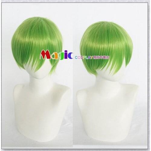 BLAZBLUE Hazama Midorikawa Retasu Cosplay Wigs High-temperature Fiber Synthetic Hair Green Hair with Free Wig Net