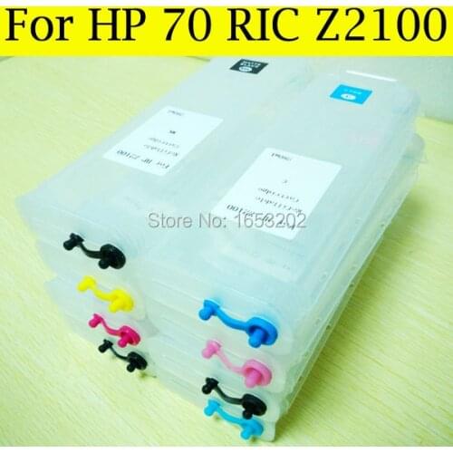 Boma.ltd 8 Pieces/Lot Empty With HP70 Auto Reset Chip For HP 70 Refill Ink Cartridge For HP Designjet Z2100 Z5200 2100