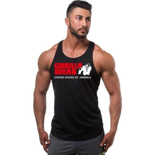 Brand gym clothing cotton singlets canotte bodybuilding stringer tank top men fitness shirt muscle guys sleeveless vest Tanktop