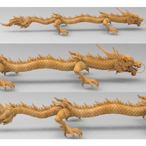 Digital file dragon 3d model for cnc carving engraving in STL file format artcam aspire -Chinese Ancient Beast
