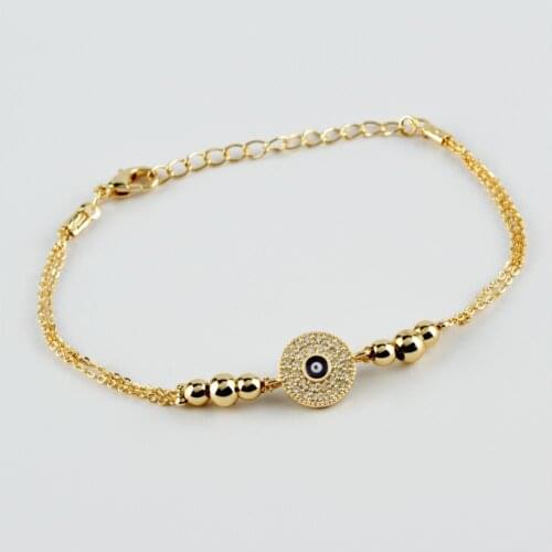 Evil eye Figured Zircon Cubic Zirconia Bracelet