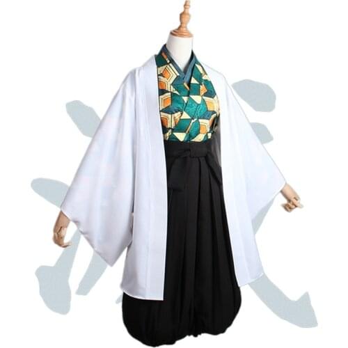 New Anime Demon Slayer Cosplay Costume Set Sabito Original Version New Design Kimono Uniforms Anime Men Women Costume Set