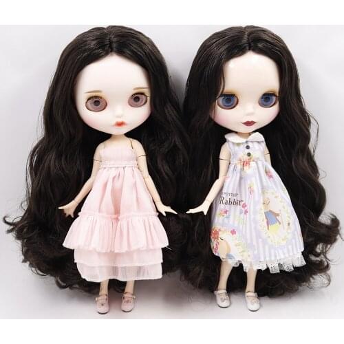 ICY DBS Blyth doll No.950 Black hair JOINT body White skin 1/6 BJD customized face with eyebrow ob24 anime girl