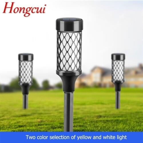 Hongcui Solar Lawn Lamp Outdoor Waterproof IP65 LED Fixture Home Decorative For Yard Garden Landscape