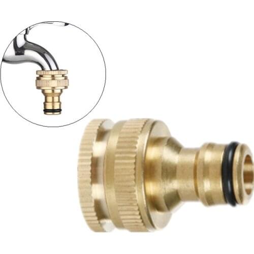 Brass Thread Tap Connector 1/2" 3/4" Female Watering Tools Hose End Connector Watering Irrigation Fittings