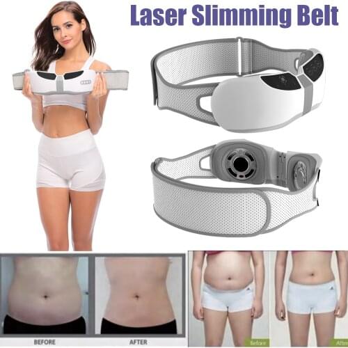 LASTEK 3R Laser Therapy Multifunction Massager Lose Weight Fat Burning Waist Trainer Body Shaper Ultrasound Laser Slimming Belt