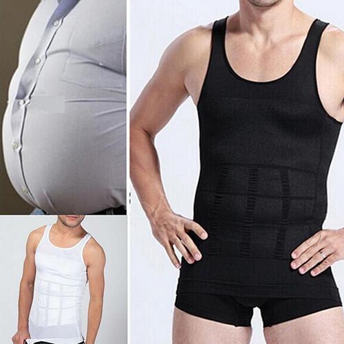 Men practical Slim Body Shaper Vest Tank Top Tummy Waist Underwear Beer Belly practical Slimmer ropa para hombre white tank top
