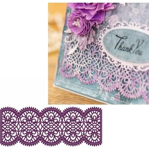 Crisscross Flowers Border Metal Cutting Dies Hollowed Decorative Border Die Cuts For DIY Card Making New 2019 Crafts Cards