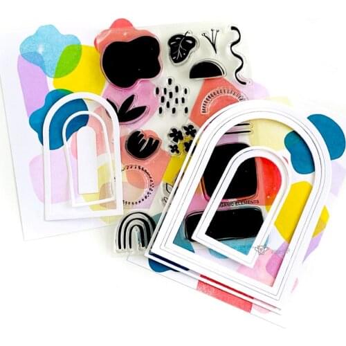 Mmao Crafts Metal Steel Cutting Dies Linear door frame Stencil For DIY Scrapbooking Paper/photo Cards Embossing Dies