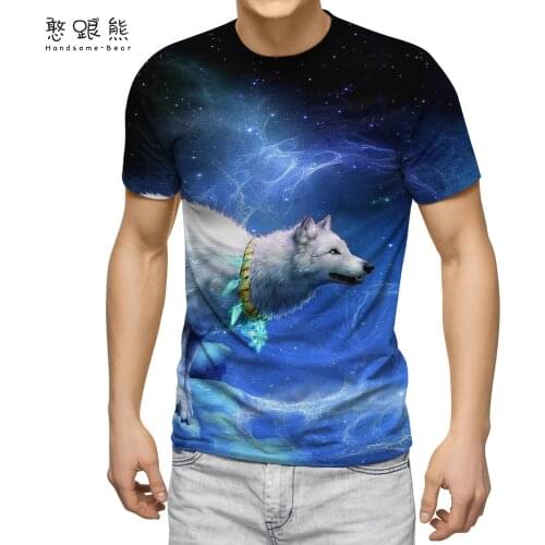 2021 mens retro short-sleeved casual Harajuku T-shirt fashion colorful cross-printing O-neck summer new style