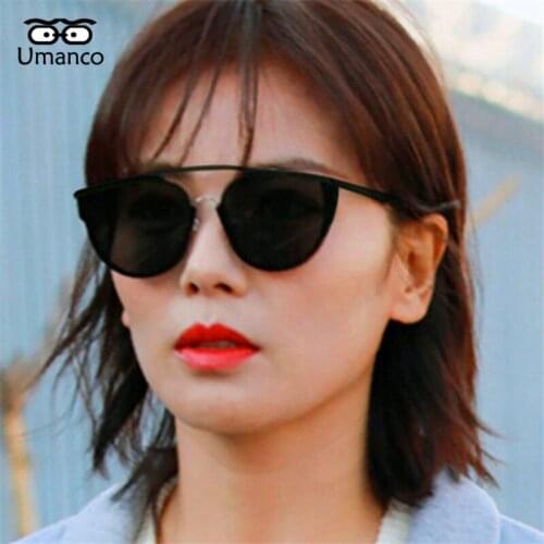 Umanco 2021 New Cat Eye Design Sunglasses For Women Men PC Frame AC Lens Fashion Brand Glasses Beach Travel Accessories Gifts