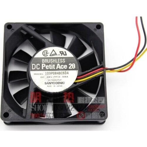 Genuine 109P0848C604 8020 8CM 48V 0.08A cooling fan